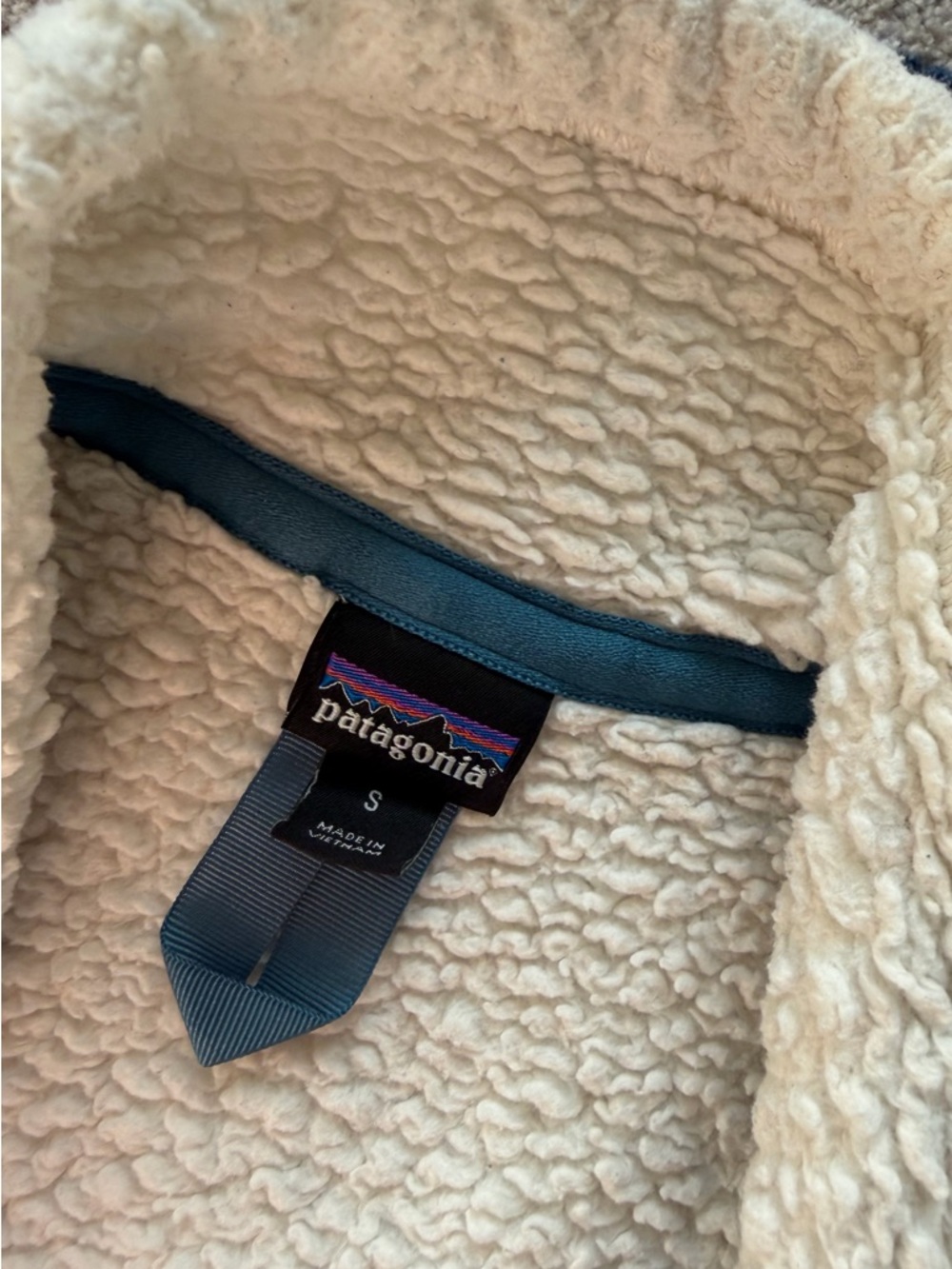 Patagonia Women’s Los Gatos 1/4 Zip Fleece Small Wool White - Picture 4 of 6